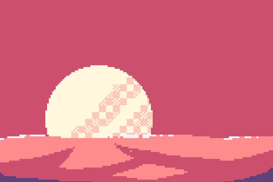 Sunset Over Desert